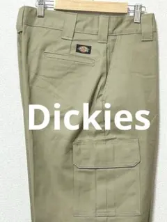 美品　Dickiesカーゴパンツ カーキ WP592DS W36L34