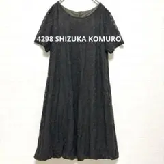 美品 4298シズカコムロ 花柄刺繍ワンピース【42】チュールワンピースのサムネイル