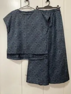 有松絞り 浴衣リメイク セットアップ(カットソー・ワイドパンツ