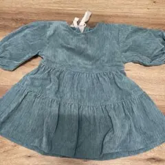 petit main ワンピース 80 青緑