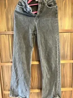 MOUSSY ブラック ストレートデニム