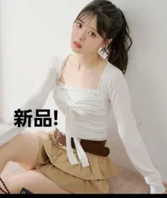 Chico ボレロ風リボントップス