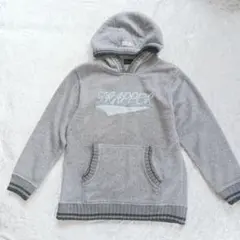 Rebentores グレー フード付 パーカー スエット トレーナー 水色 M