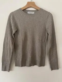 URBAN RESEARCH リブニットセーター フリーサイズ ベージュ