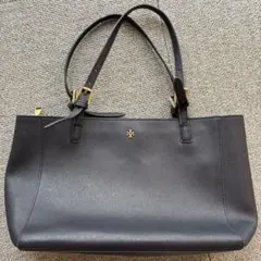 トリーバーチ トートバッグ　ネイビー エマーソン　サフィアーノ　レザー