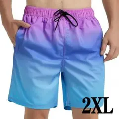 水着 メンズ 海水パンツ サーフパンツ インナー付き ショートパンツ　2XL