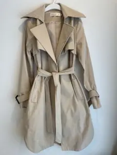 トレンチコート　スプリングコート　ベージュ　韓国服　S ロング