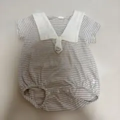 cottoli セーラー襟 ベビーロンパース 70cm