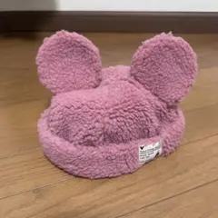 ディズニーリゾート　ボアキャップ　ピンク　帽子