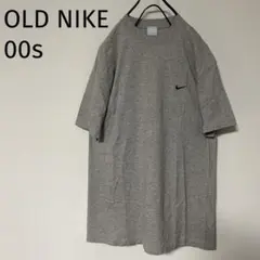 OLD NIKE 00s ナイキ ワンポイント スウッシュ 刺繍ロゴ tシャツ