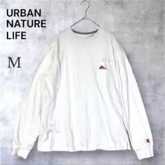 URBAN NATURAL LIFE ロンT 長袖シャツ M 白 ポケット付き