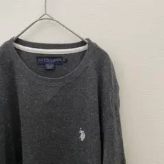U.S. POLO ASSN. ダークグレー 長袖トレーナー M