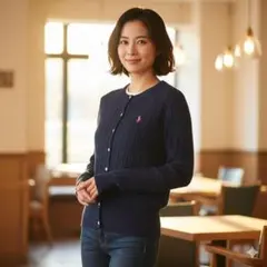 ポロラルフローレン コットンセーター ケーブルカーディガン ネイビー