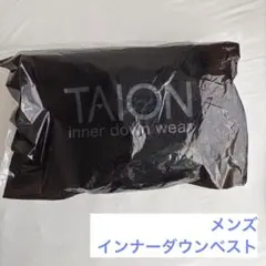 TAION Vネック インナーダウンベスト ボタンダウン ダークネイビー L