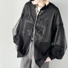 【classicalelf】チュール×シフォンレイヤードシアーブルゾン