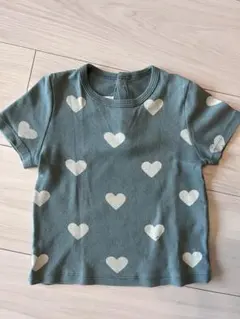 プチバトー　ハート柄 半袖Tシャツと高島屋オリジナル　カーディガン