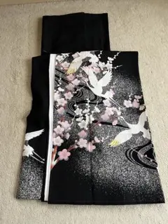 natural☆プロフ必読願います様専用 ［中古品］黒留袖 梅と鶴の柄　③-5