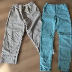 キッズストライプと青色の長ズボンセット130㎝
