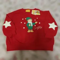 おさるのジョージ トレーナー クリスマス 裏毛 100