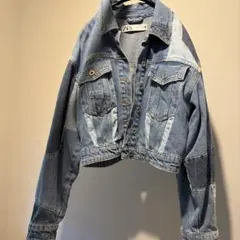 joettie タイダイ柄デニムジャケット ブルー ベスト 2ウェイ - メルカリ