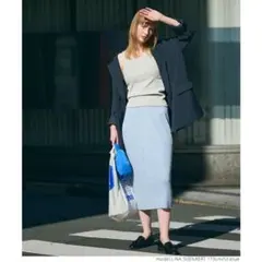 coca コカ　シャリ感リブニットスカート