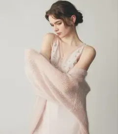 DEICY ME COUTURE 2WAYキッドモヘヤシアーニット ベビーピンク