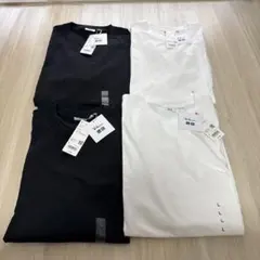 UNIQLO ロンハーマン エアリズムコットンクルーネックTシャツ　L 4枚