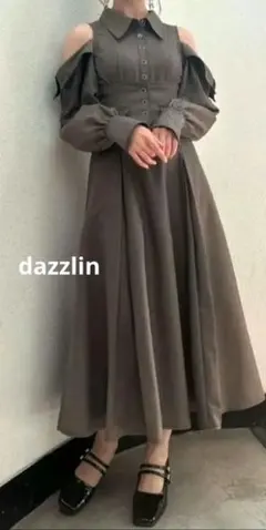 dazzlinオープンショルダーコルセットワンピース