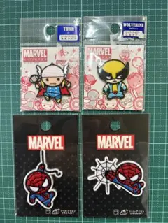 新品②marvelマーベル　ワッペン　 4セット