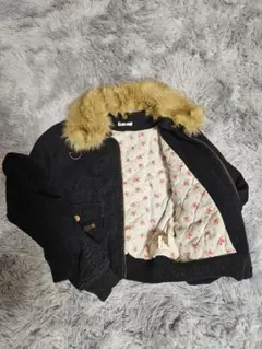 FOREST HEART ボア襟付き デニムジャケット Lサイズ