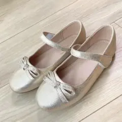キッズ　靴　フォーマルシューズ　19センチ　バレエシューズ　ワンストラップ