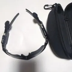 スポーツタイプ ブラックサングラス ケース付き　ブル~ツウ~ス付き