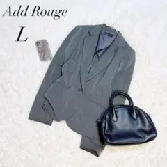 アッドルージュ/テーラードジャケット/グレー/Ｌ/オーバー/美品☘️