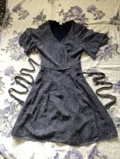 美品ダイアンフォンファステンバーグ ハート柄 カシュクール ワンピースドレス DVF ワンピース ダイアンフォンファステンバーグ