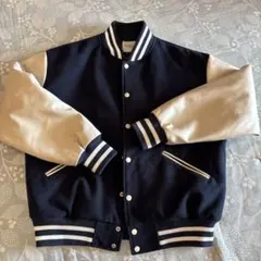 33 Degrees スタジャン Lサイズ ネイビー/クリーム