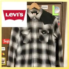 Levi's オンブレチェック柄 ウェスタン 長袖シャツ