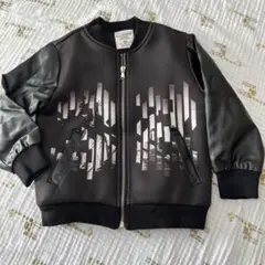 ジャケット　韓国服　上着　子供ジャケット　レザー風　ブルゾン