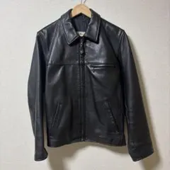 【希少】USA製 80s エルエルビーン レザージャケット 山羊革 黒 S
