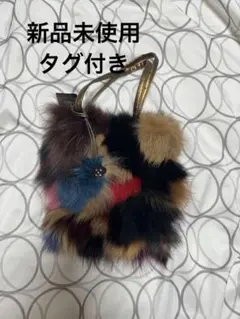 マルチカラー　ファーバッグ　アートギャラリー　ミニトート