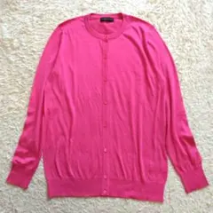DAMA collection カーディガン ピンク 長袖 シルク100% Lのサムネイル