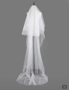 ウェディングロングベール　ホワイト