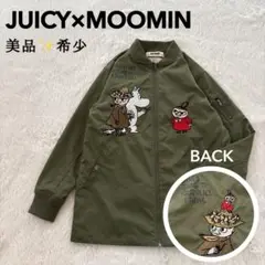 美品✨希少 MOOMIN × JUICY MA-1 ブルゾン 刺繍 カーキ