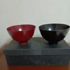 山中漆器　夫婦汁椀 2個セット 新品未使用自宅保管品のサムネイル