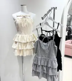 BUBBLES tiered onepiece BLACKのサムネイル