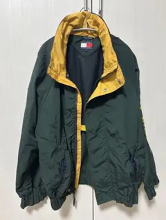 TOMMY HILFIGERナイロンジャケットイエロー ブラックbboy でかい 