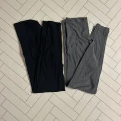 UNIQLOマタニティレギンス10分丈Lサイズ【ブラック•グレー】