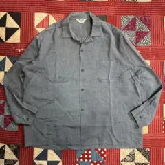 MAATEE&SONS コットンシルク オープンカラーチェックシャツ タグ付 MAATEE&SONS コットンシルク オープンカラーチェックシャツ タグ付