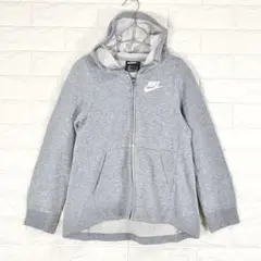 Nike フルジッパーアップパーカー スウェット キッズ 130 グレー