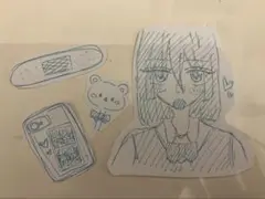 天使界隈　オリジナル　イラスト　JK