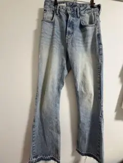 BERSHKA デニムパンツ ワイドシルエット EUR38 USA30 - メルカリ